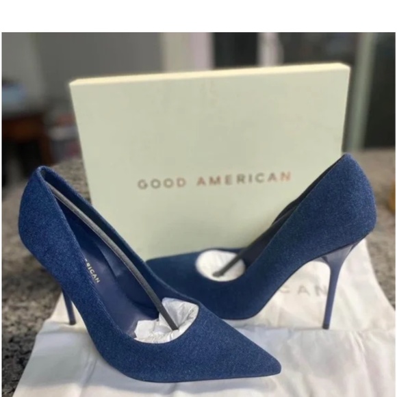 Good American Shoes - Good American Classic Denim Stiletto